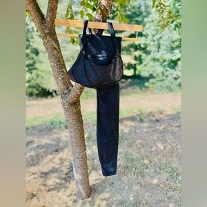 CRZ YOGA Matte Faux Leather - Top & Bottom set